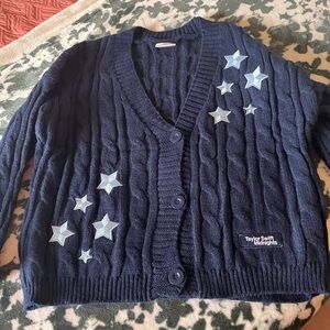 Taylor Swift Midnights Cardigan with Light Blue Stars